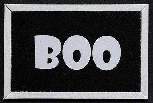 Boo Picture, White Frame